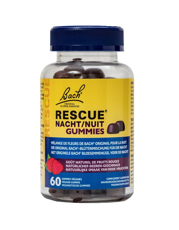 Dr.Bach RESCUE Night Gummies přichuť malina 60 gumových pastilek Dr.Bach