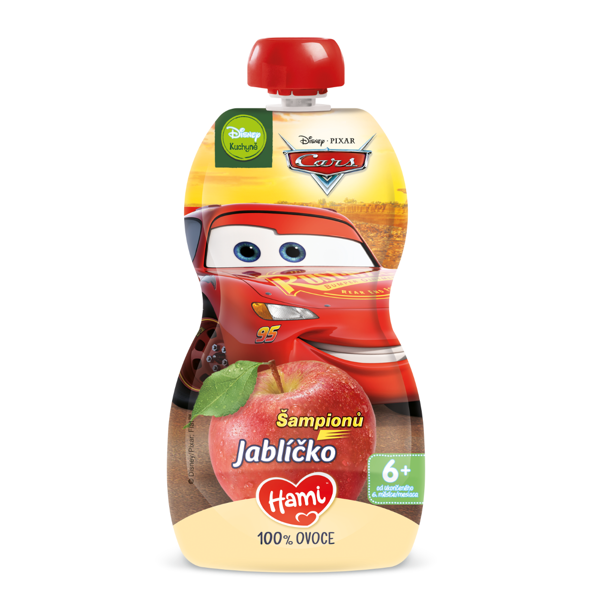 Hami Disney Cars Jablíčko 6+ ovocná kapsička 110 g Hami