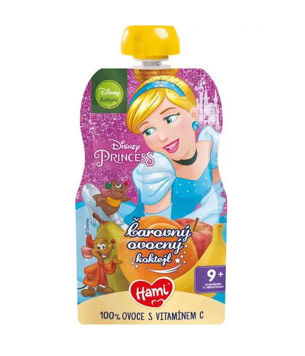 Hami Disney Princess Ovocný koktejl 9+ ovocná kapsička 110 g Hami