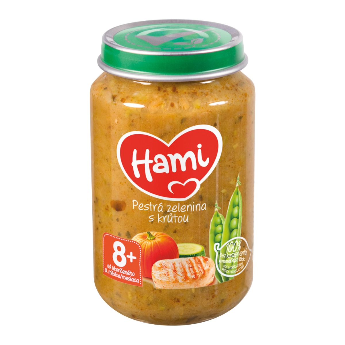 Hami Pestrá zelenina s krůtou 8+ 200 g Hami