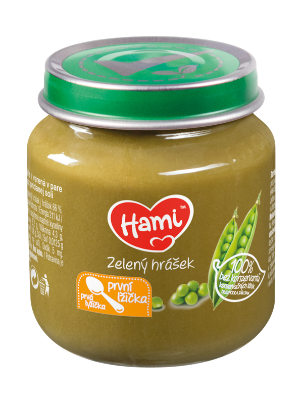 Hami První lžička Zelený hrášek 125 g Hami