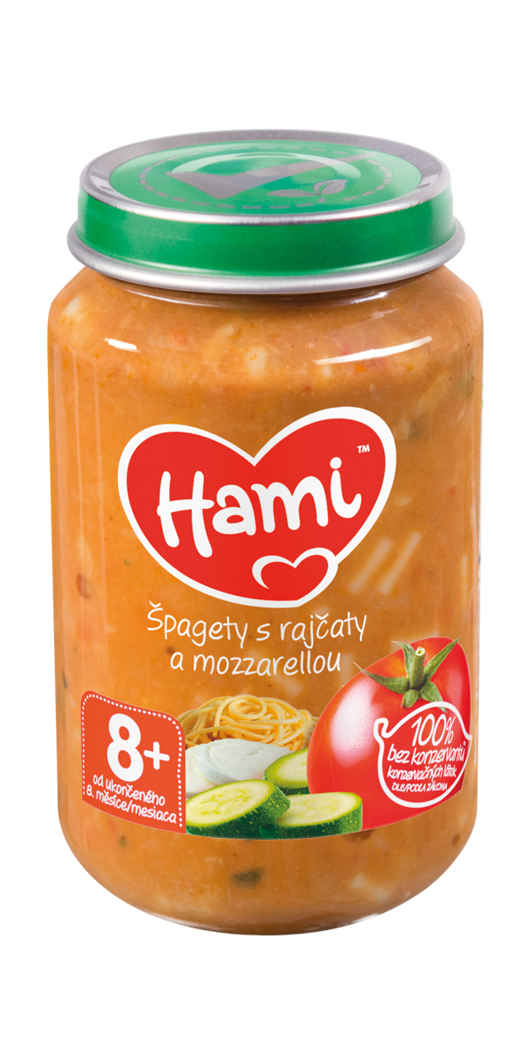 Hami Špagety s rajčaty a mozzarelou 8+ 200 g Hami