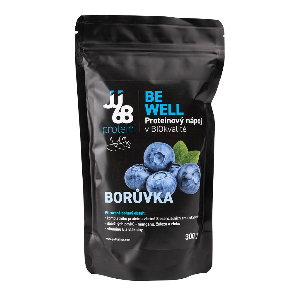 JJ68 Be Well Proteinový nápoj Borůvka BIO 300 g JJ68