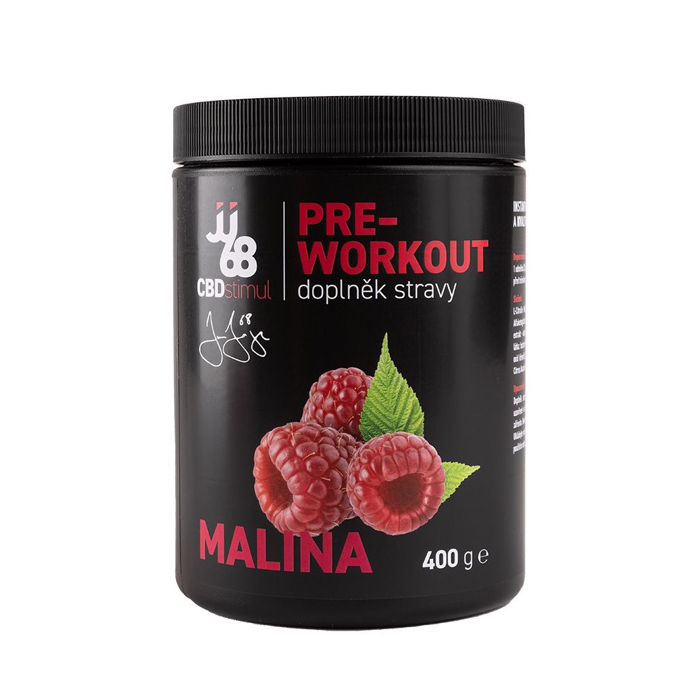 JJ68 Performance Pre-workout instantní nápoj Malina 400 g JJ68