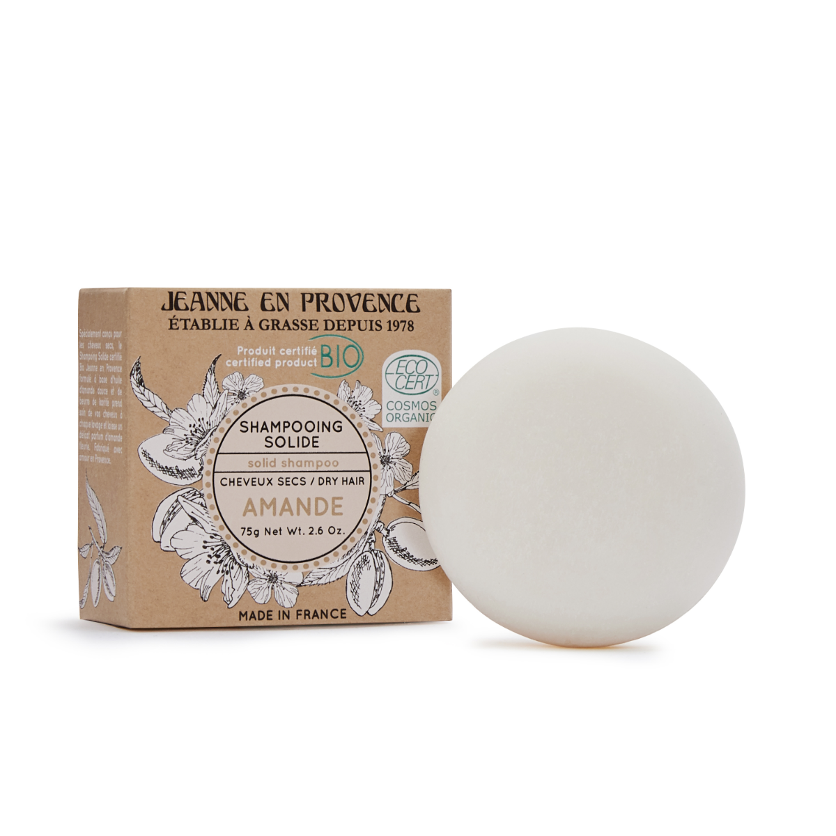 Jeanne en Provence BIO Tuhý šampón Mandle 100 g Jeanne en Provence