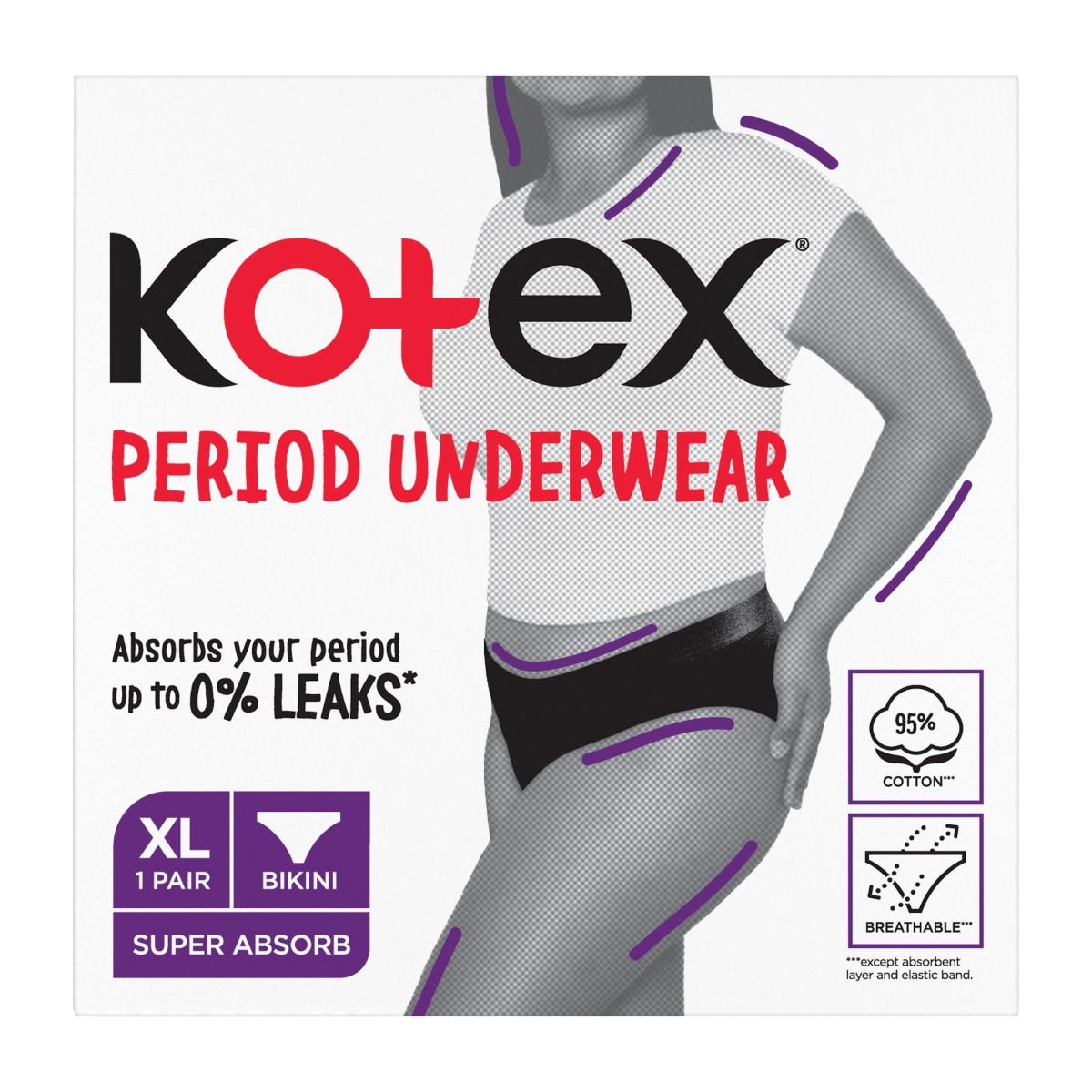 Kotex Period Underwear vel. XL menstruační kalhotky Kotex