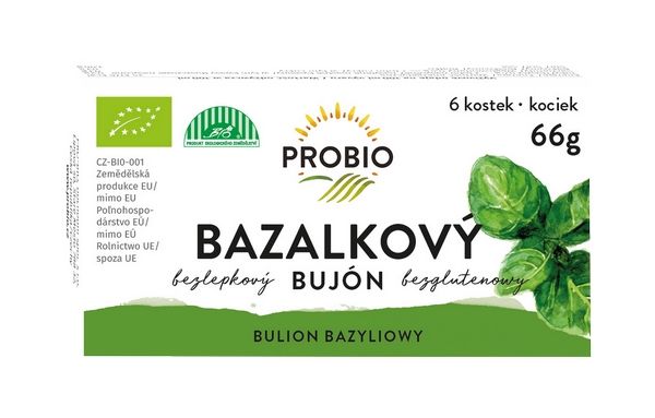 PROBIO Bujón bazalkový BIO kostky 66 g PROBIO