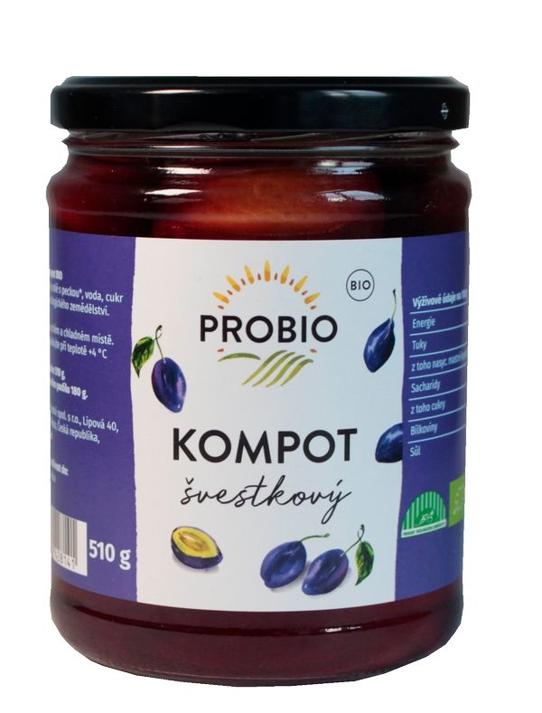 PROBIO Kompot švestkový BIO 510 g PROBIO