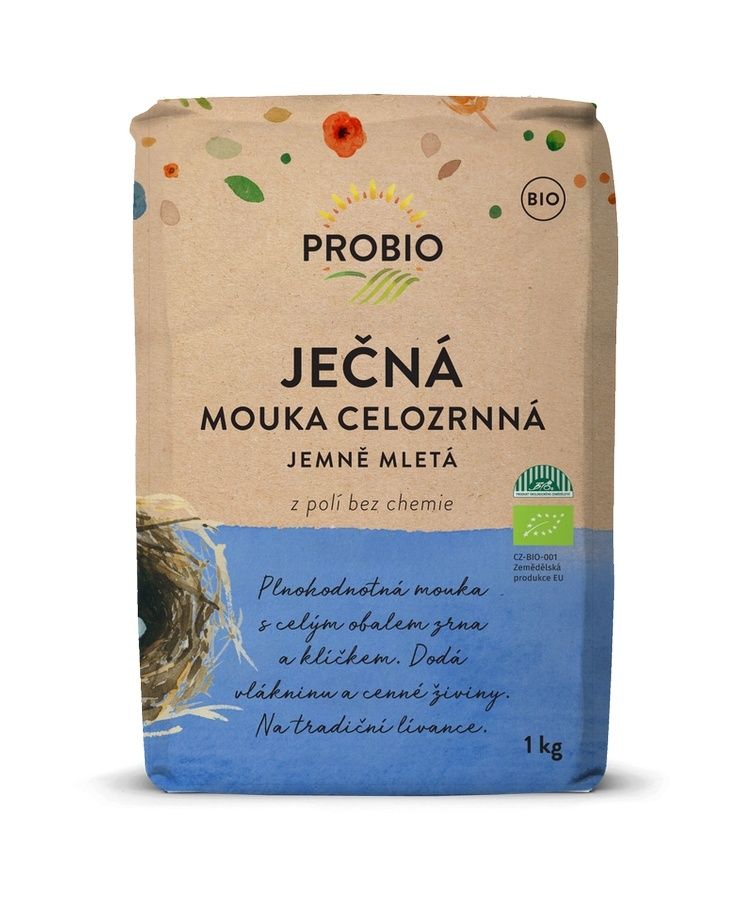 PROBIO Mouka ječná celozrnná jemně mletá BIO 1 kg PROBIO