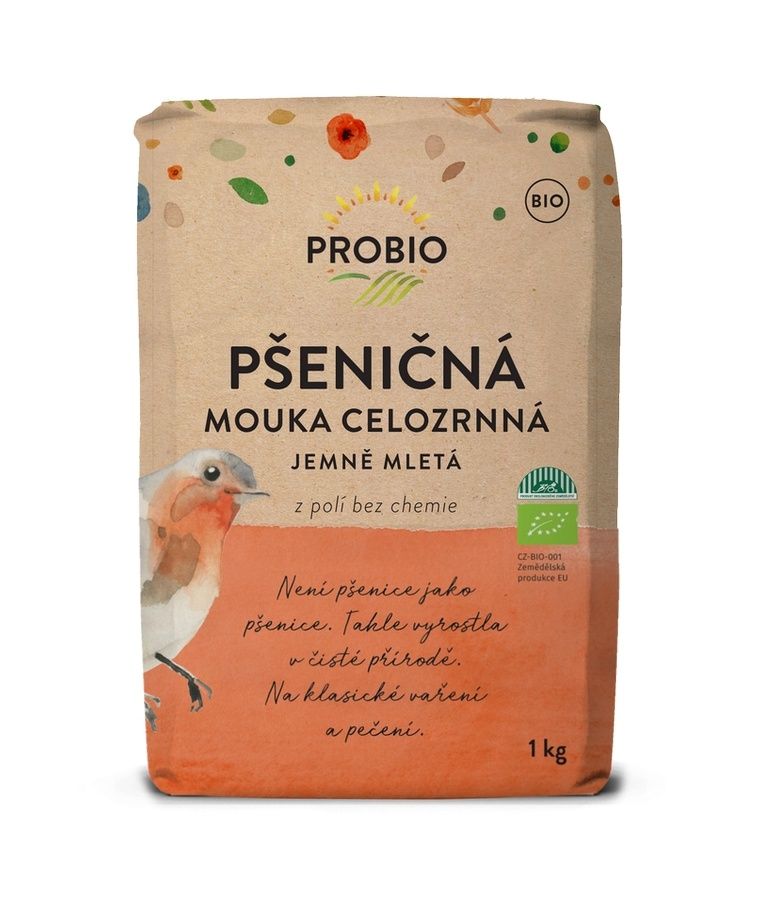 PROBIO Mouka pšeničná celozrnná jemně mletá BIO 1 kg PROBIO
