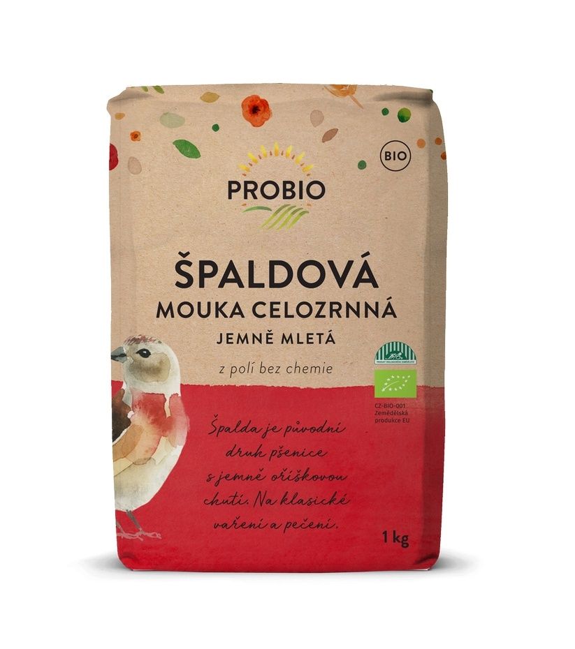 PROBIO Mouka špaldová celozrnná jemně mletá BIO 1 kg PROBIO