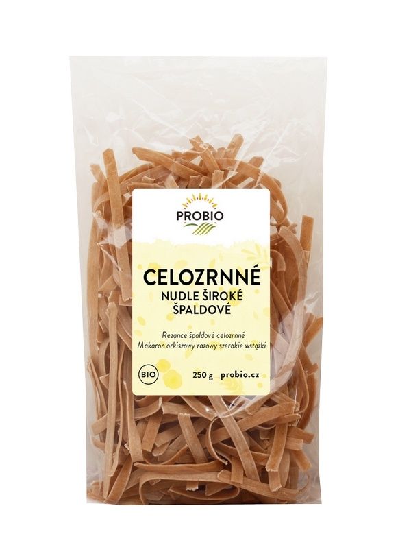 PROBIO Nudle špaldové celozrnné široké BIO 250 g PROBIO