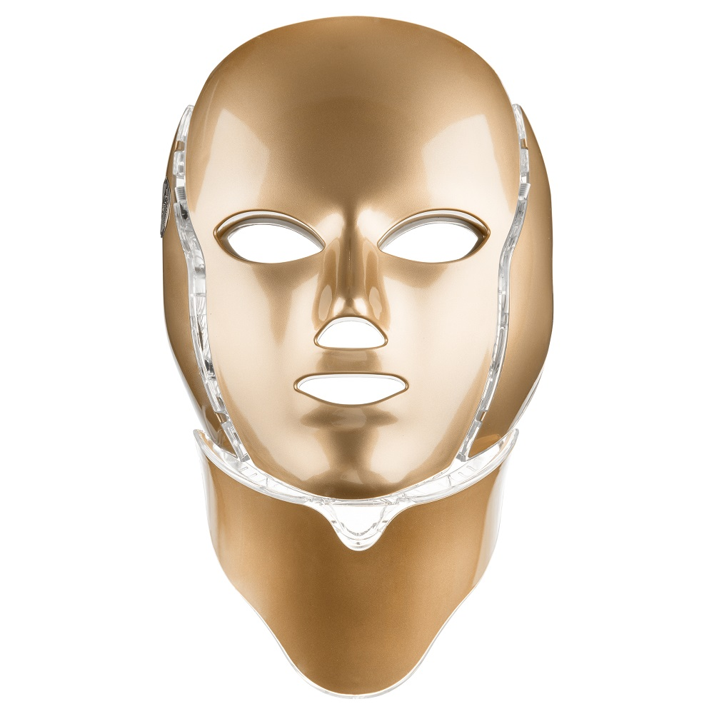 Palsar7 Ošetřující LED maska na obličej a krk zlatá Palsar7