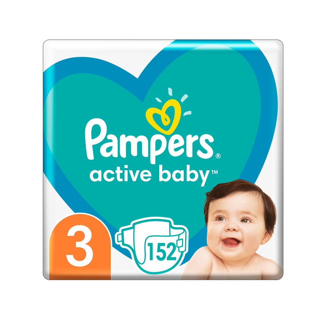Pampers Active Baby vel. 3 6-10 kg dětské pleny 152 ks Pampers