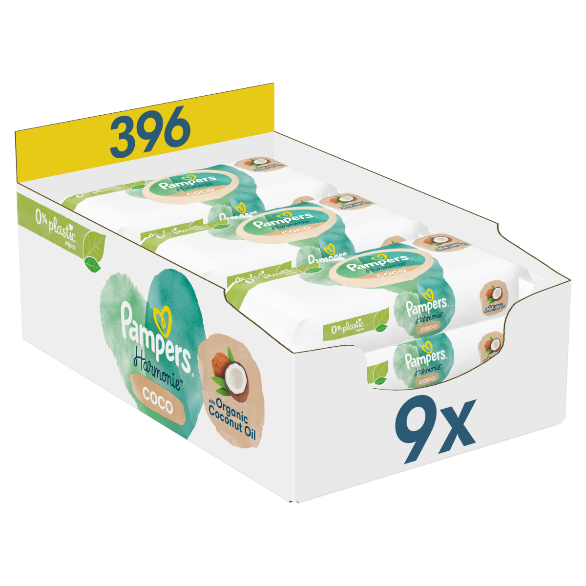 Pampers Harmonie Coco vlhčené ubrousky 9x44 ks Pampers