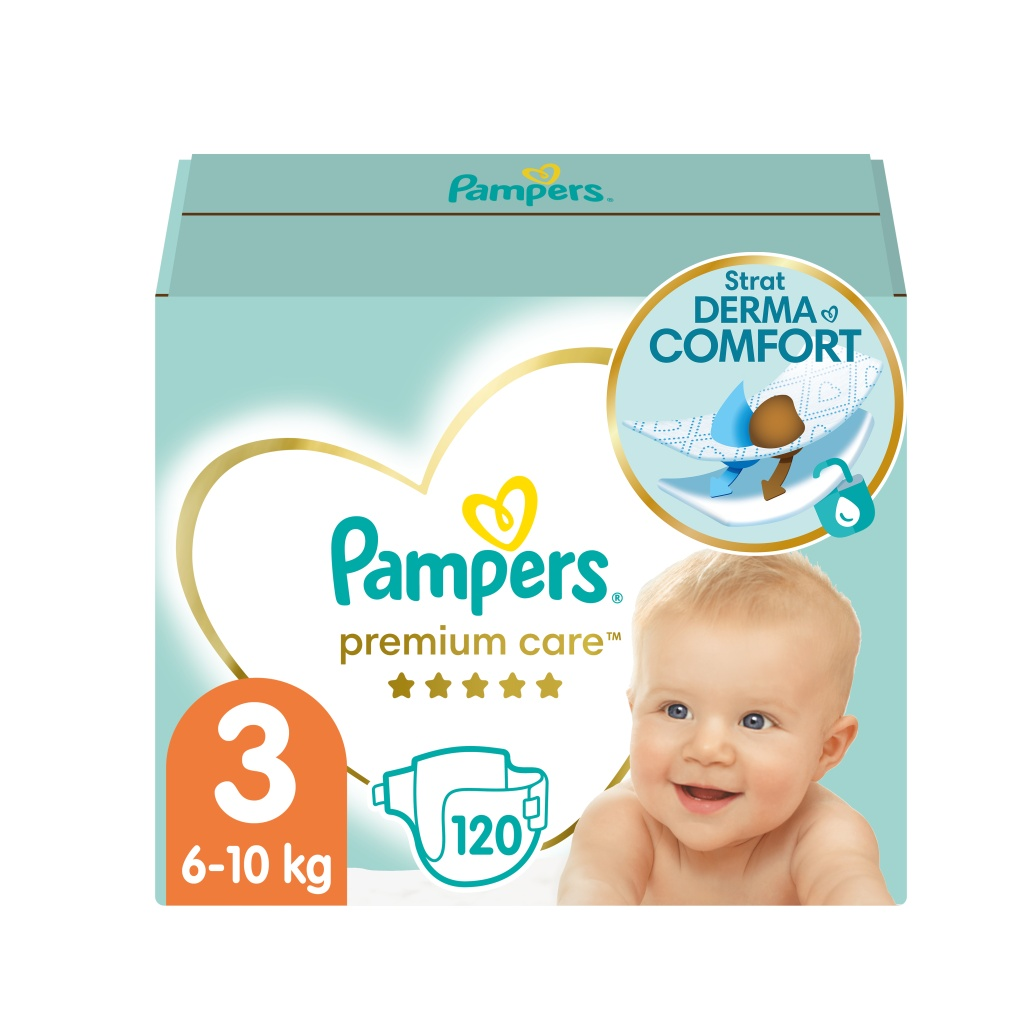 Pampers Premium Care vel. 3 6–10 kg dětské pleny 120 ks Pampers