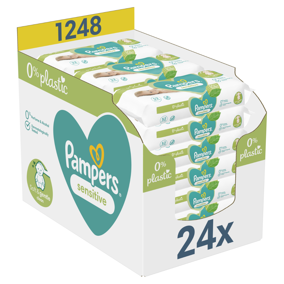 Pampers Sensitive vlhčené ubrousky 24x52 ks Pampers