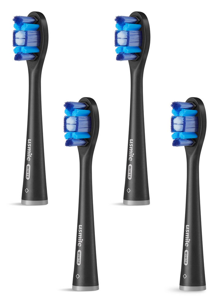 USMILE Whitening Pro Brush Head náhradní hlavice 4 ks Black USMILE