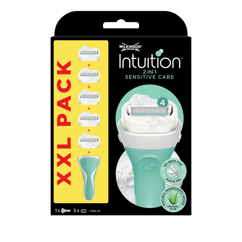 Wilkinson Intuition Sensitive Care XXL pack holicí strojek +5 náhradních hlavic Wilkinson