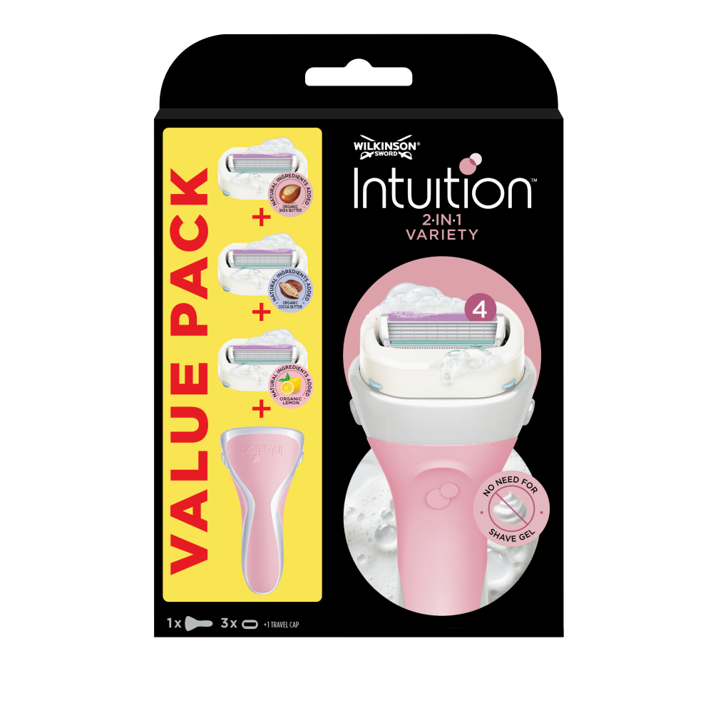 Wilkinson Intuition Variety 2v1 set holicí strojek +3 hlavice Wilkinson