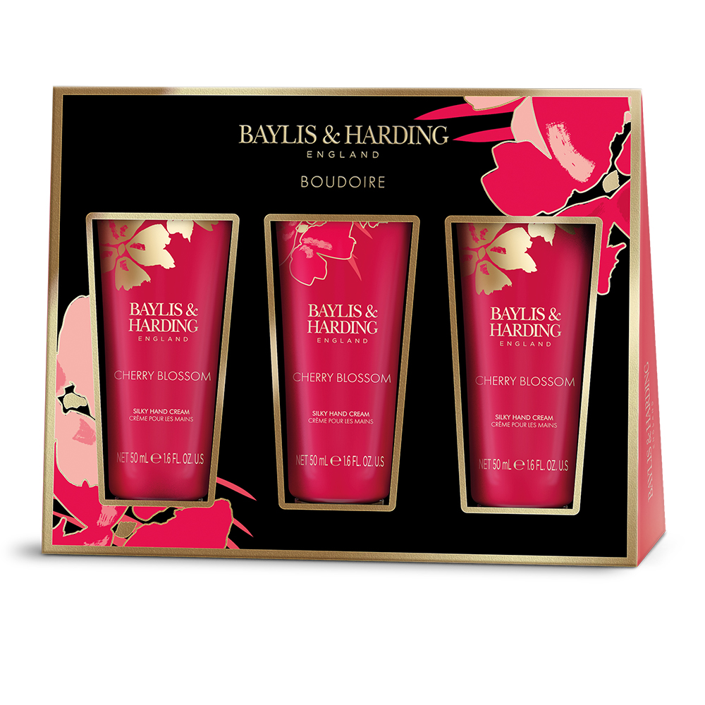 Baylis & Harding Boudoire Sada krémů na ruce Třešňový květ 3x50 ml Baylis & Harding