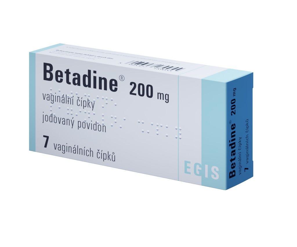 Betadine 200 mg 7 vaginálních čípků Betadine