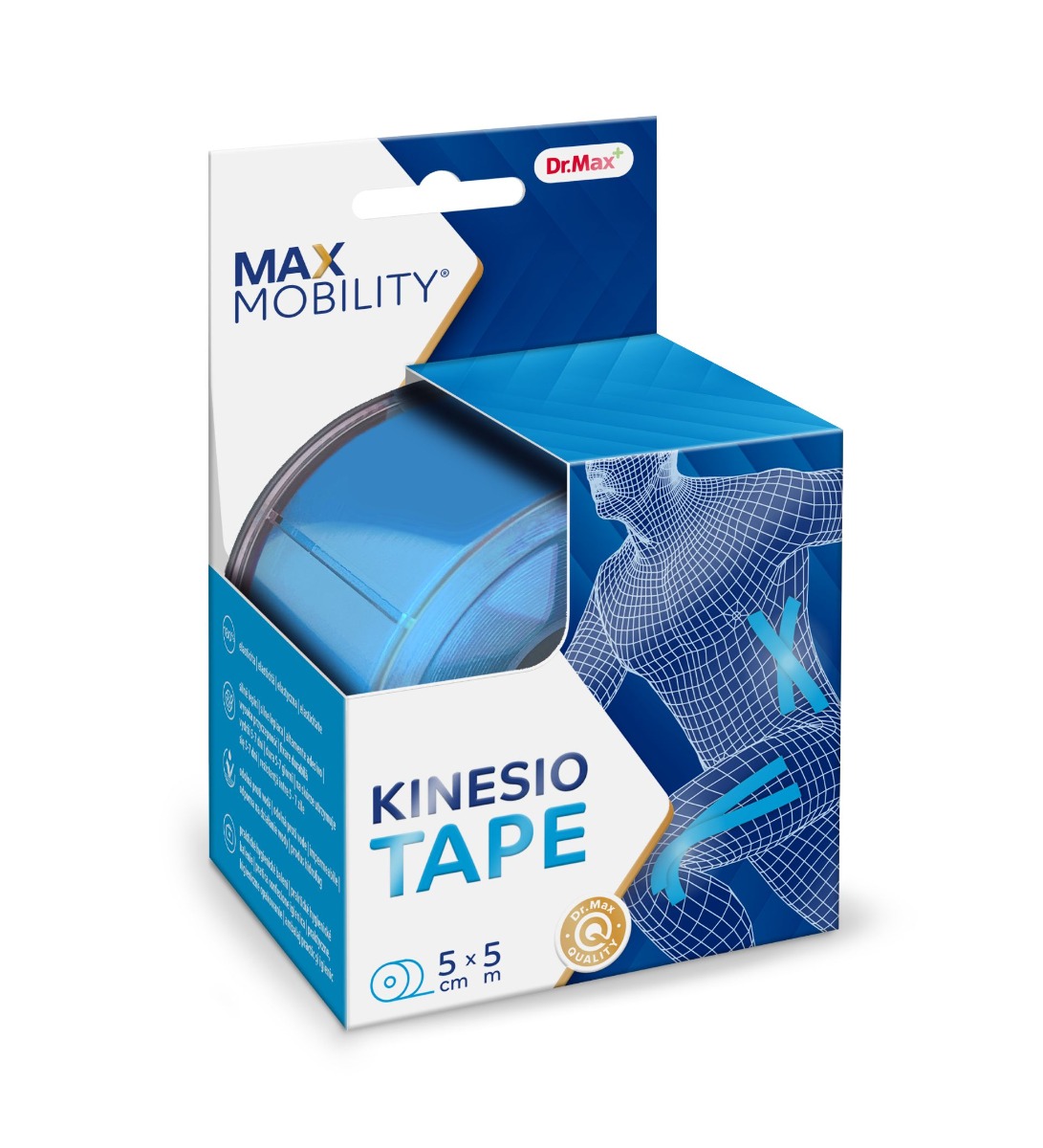 Dr. Max Kinesio Tape Blue 5 cm x 5 m tejpovací páska 1 ks Dr. Max