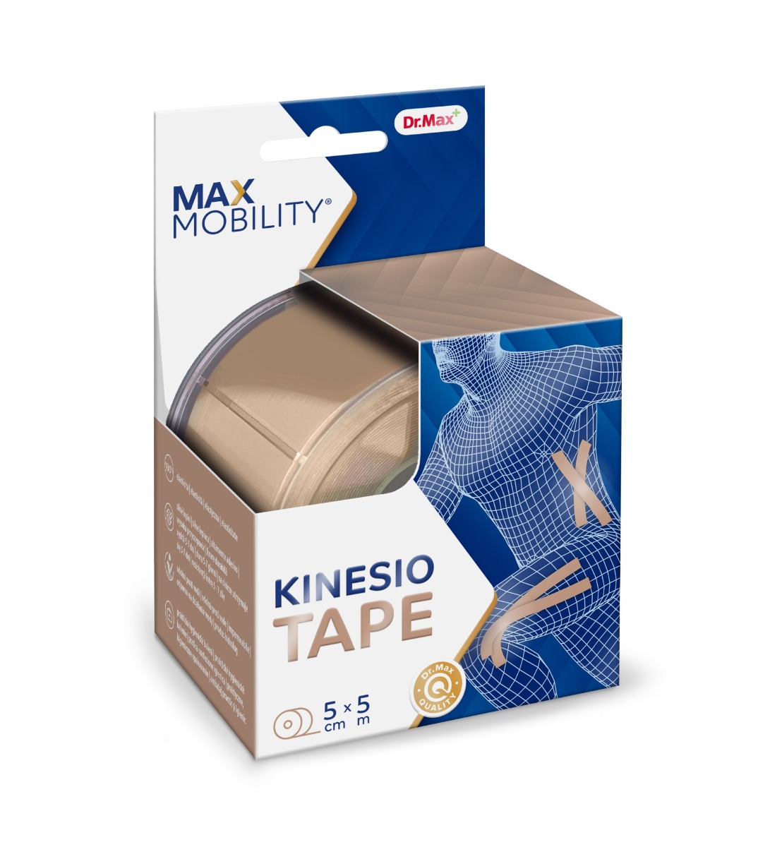 Dr. Max Kinesio Tape Nude 5 cm x 5 m tejpovací páska 1 ks Dr. Max