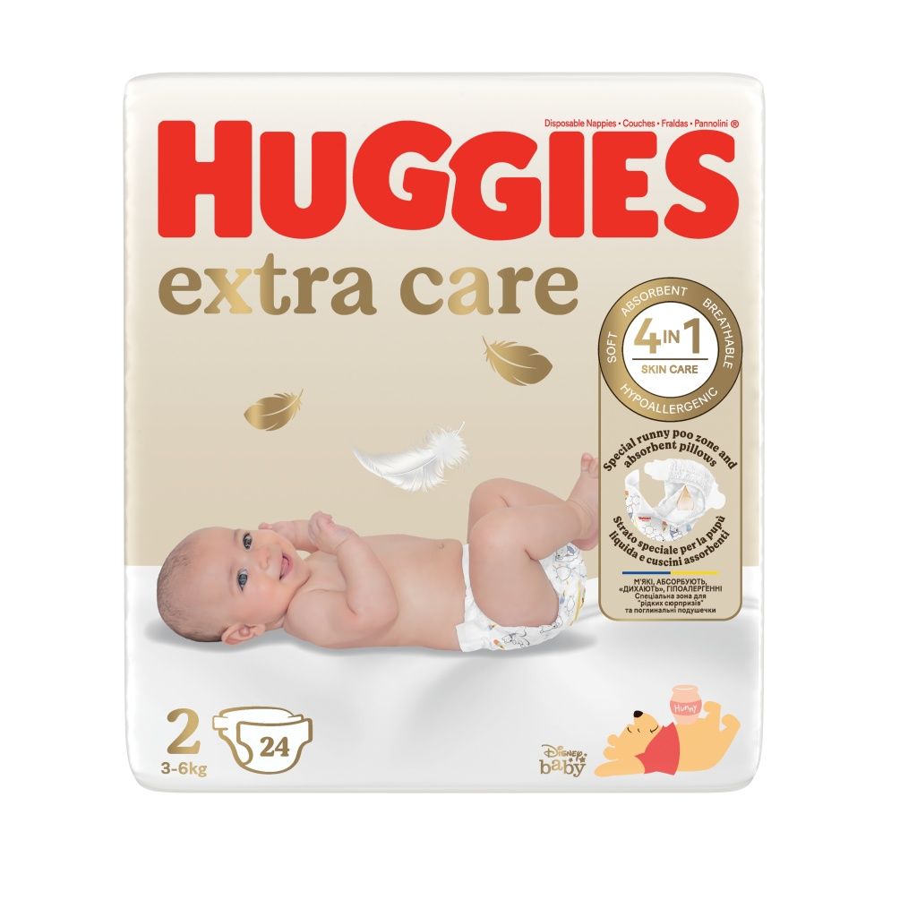 Huggies Extra Care 2 3-6 kg dětské pleny 24 ks Huggies