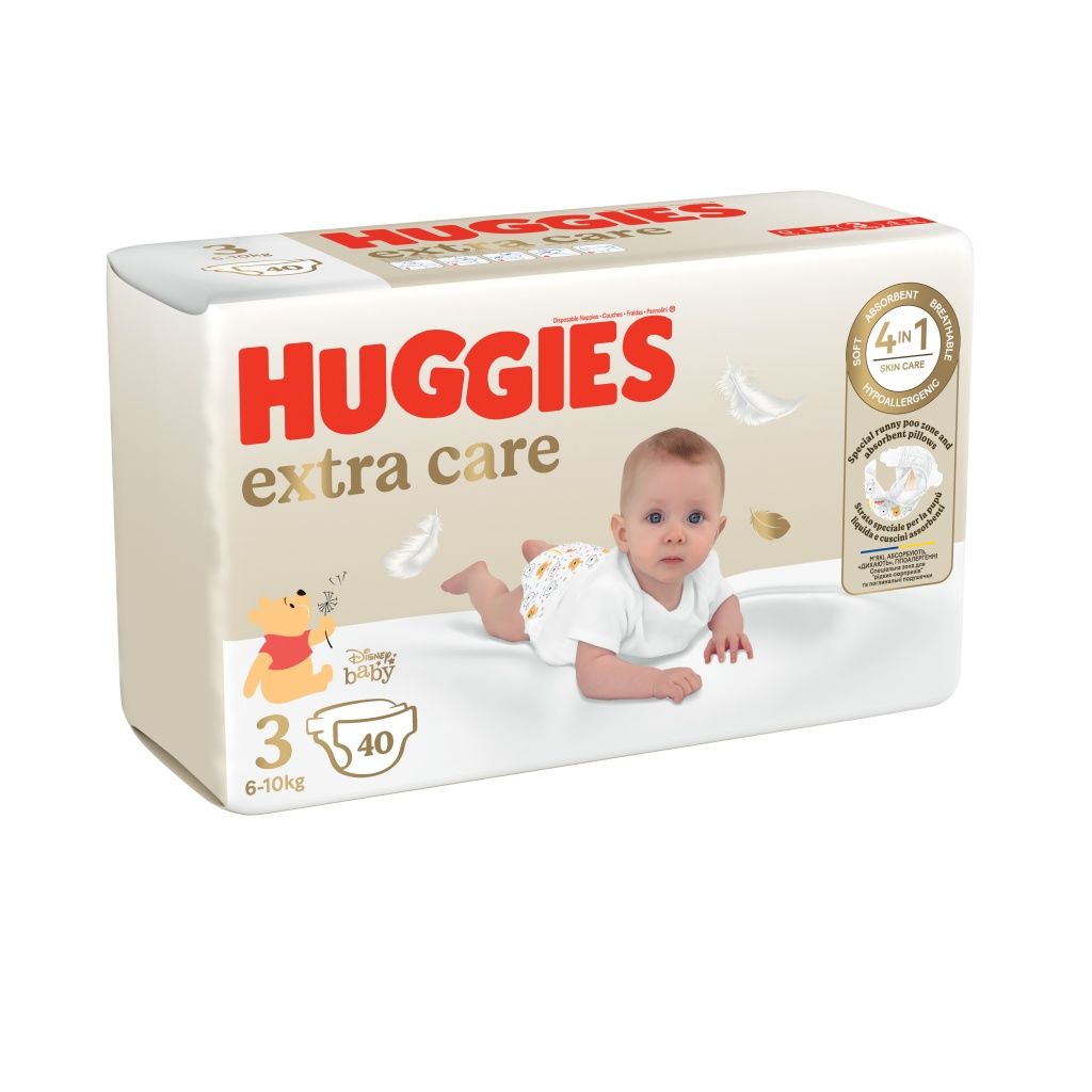 Huggies Extra Care 3 6-10 kg dětské pleny 40 ks Huggies