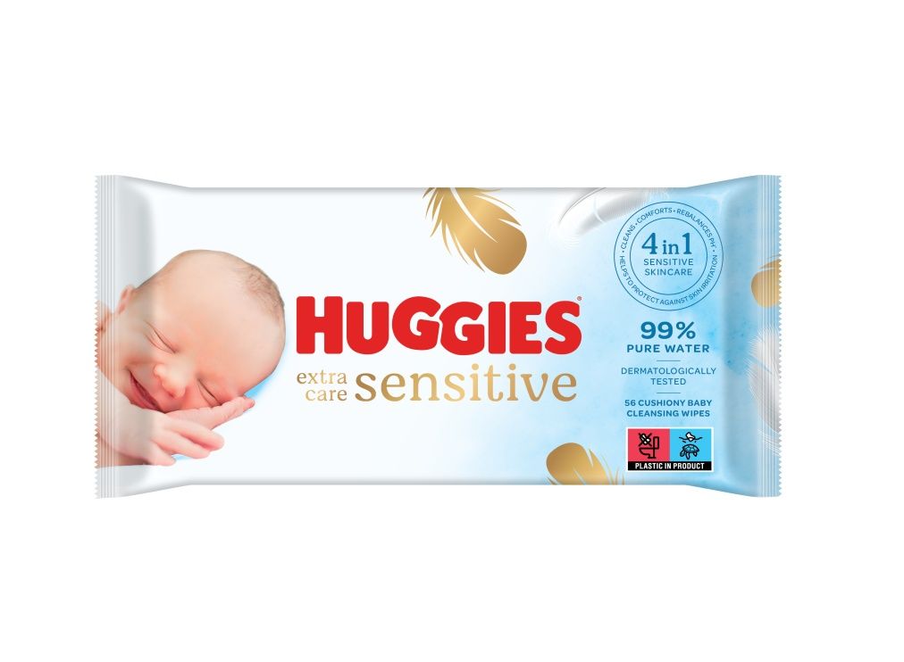 Huggies Extra Care Sensitive vlhčené ubrousky 56 ks Huggies