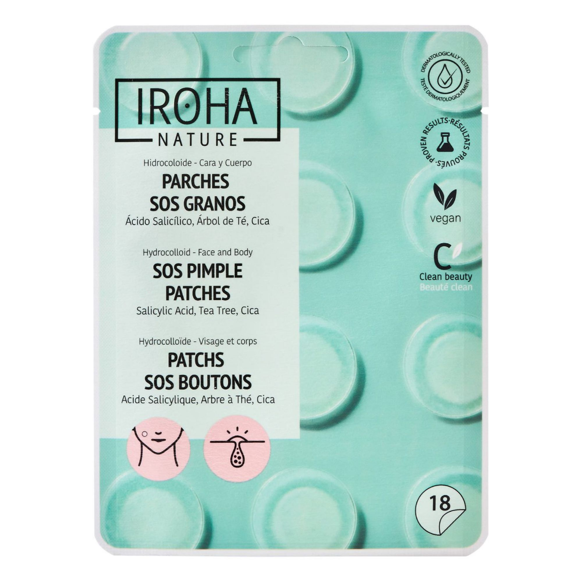 Iroha nature Náplasti na nedokonalosti pleti 18 ks Iroha nature