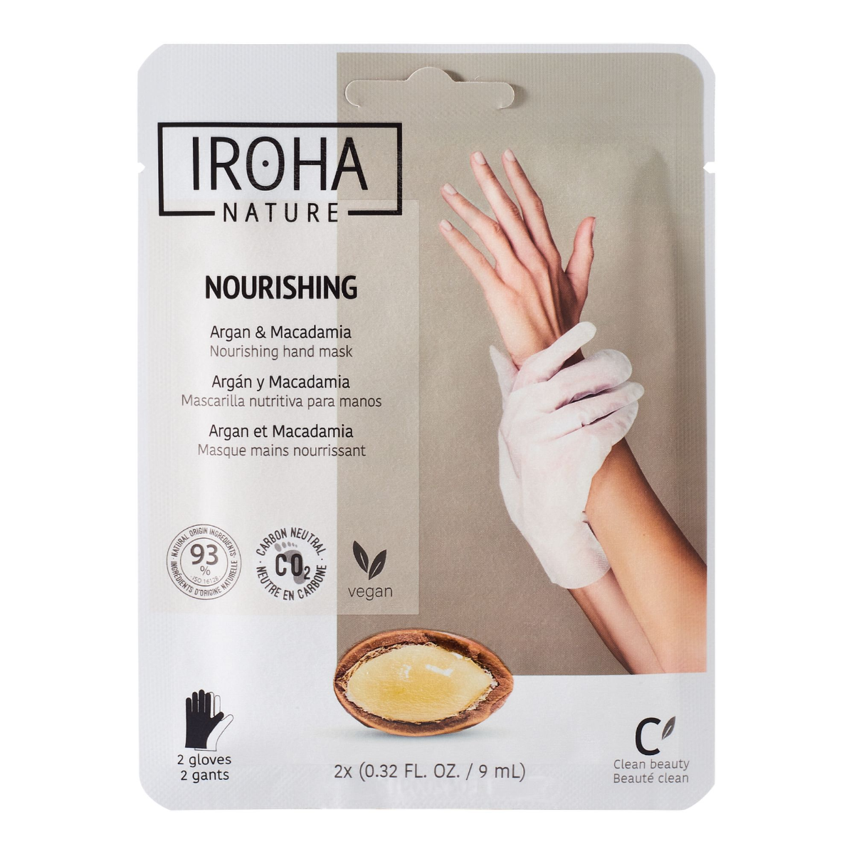 Iroha nature Vyživující rukavice s arganovým olejem 1 pár Iroha nature