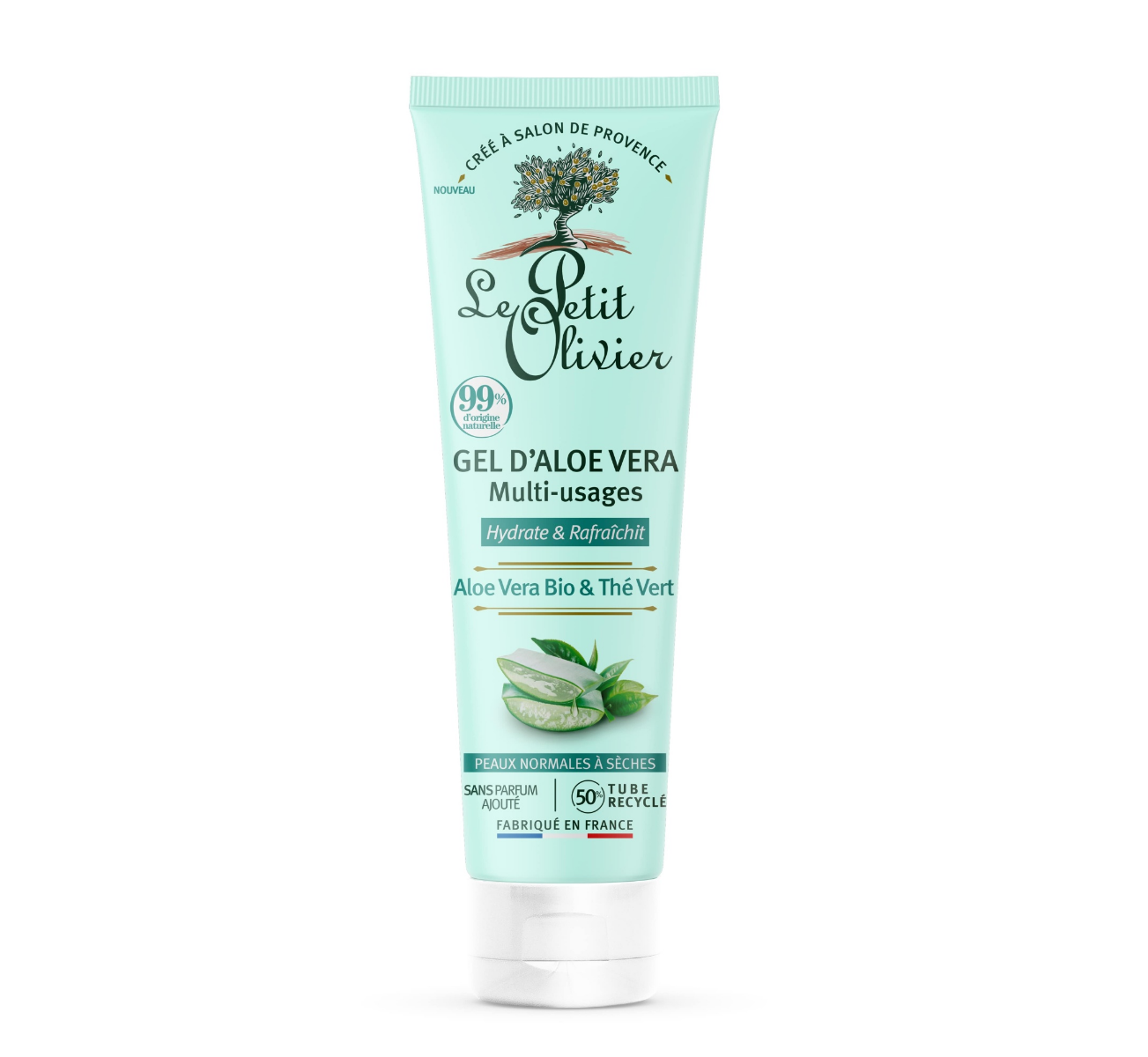 Le Petit Olivier Multifunkční hydratační gel aloe vera a zelený čaj 150 ml Le Petit Olivier