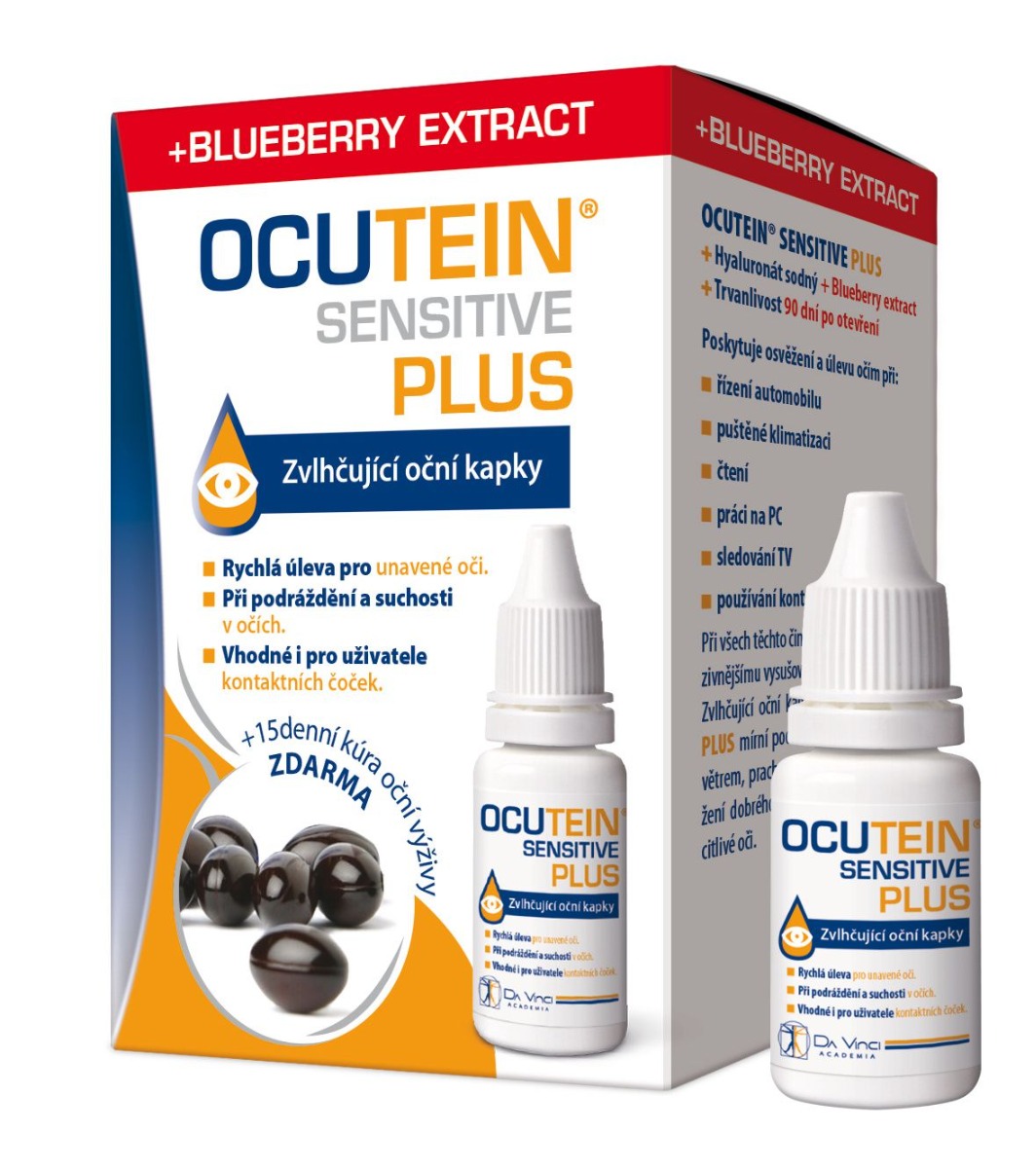 Ocutein Sensitive Plus oční kapky 15 ml + Fresh 15 tobolek Ocutein