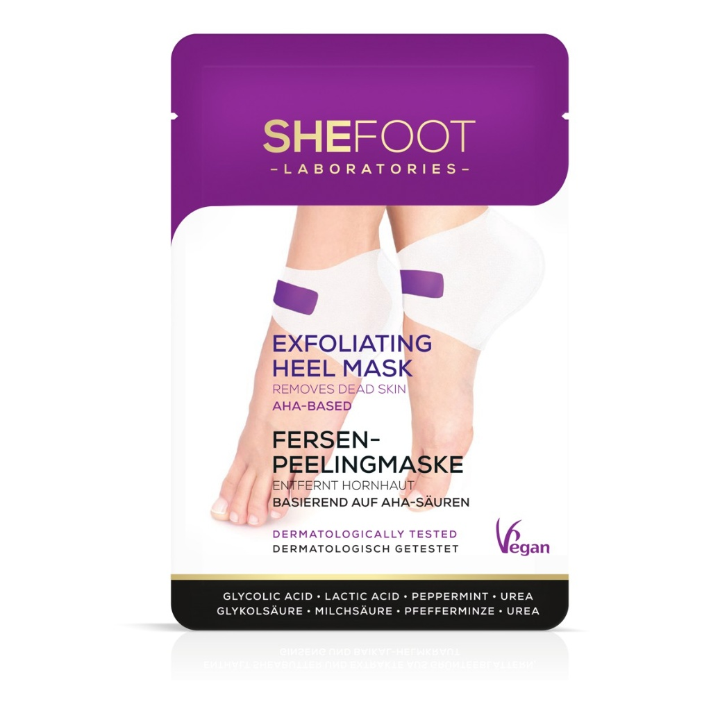 SheCosmetics SheFoot Exfoliační maska na paty na bázi AHA 1 pár SheCosmetics