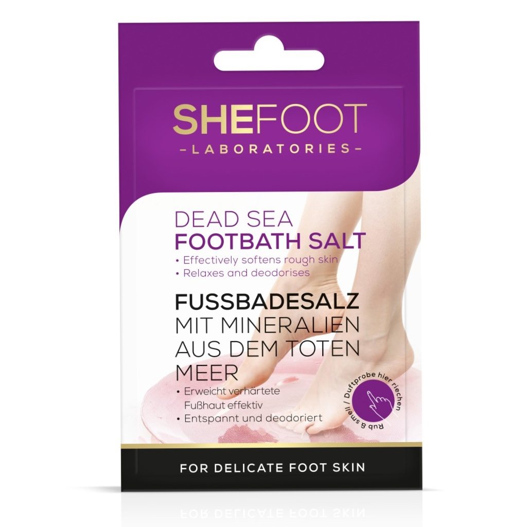 SheCosmetics SheFoot Sůl do koupele na nohy z Mrtvého moře 55 g SheCosmetics