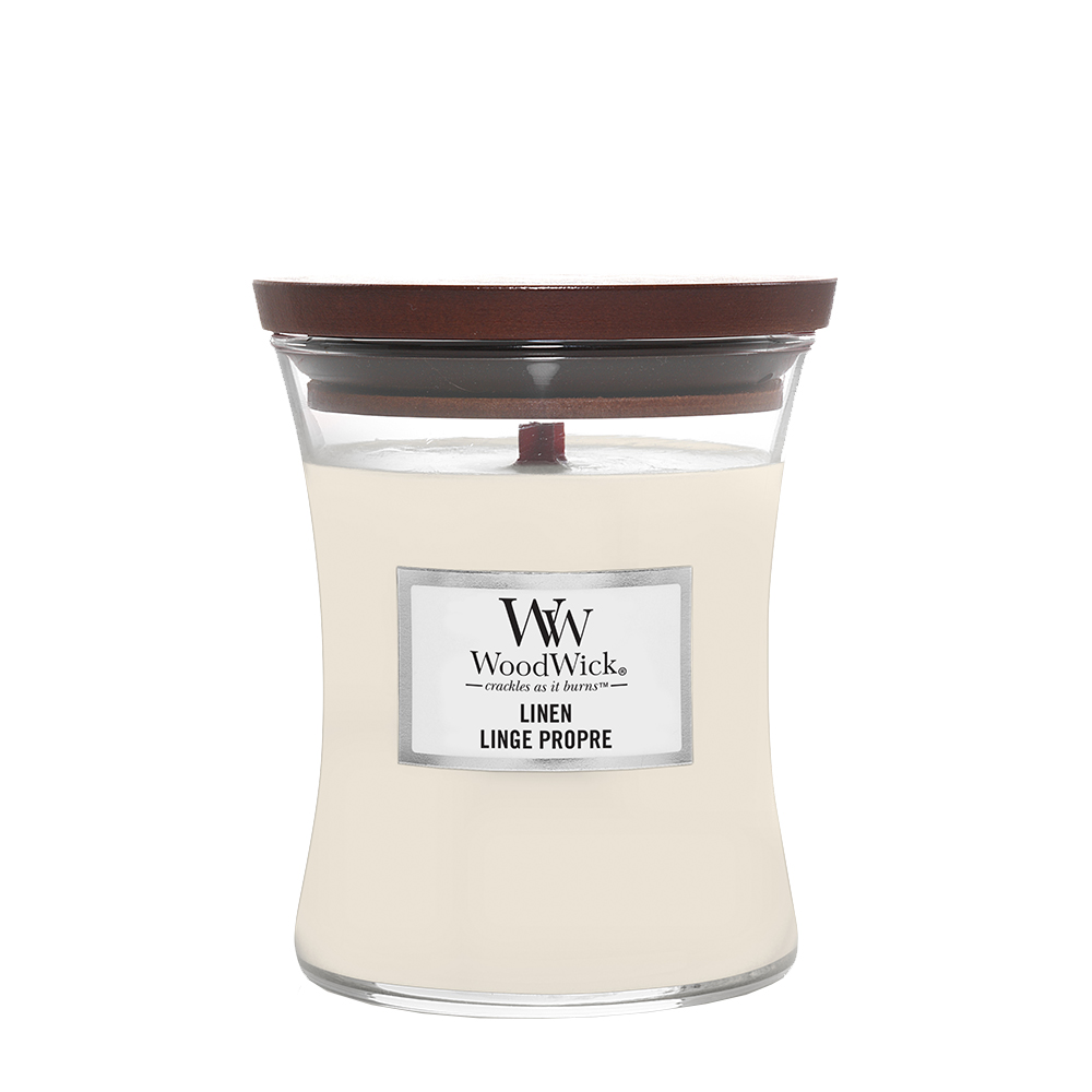 Wood Wick Vinná svíčka Linen 275 g Wood Wick