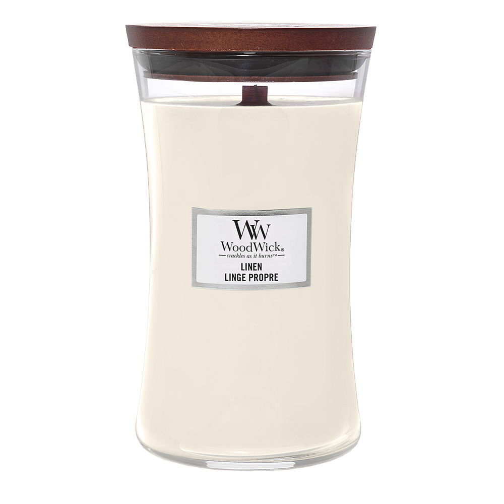 Wood Wick Vonná svíčka Linen 609 g Wood Wick