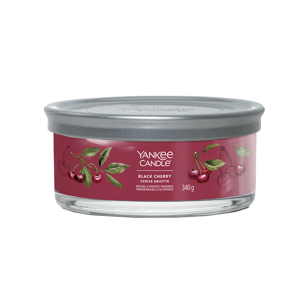 Yankee Candle Vonná svíčka Black Cherry tumbler 5 knotů 340 g Yankee Candle