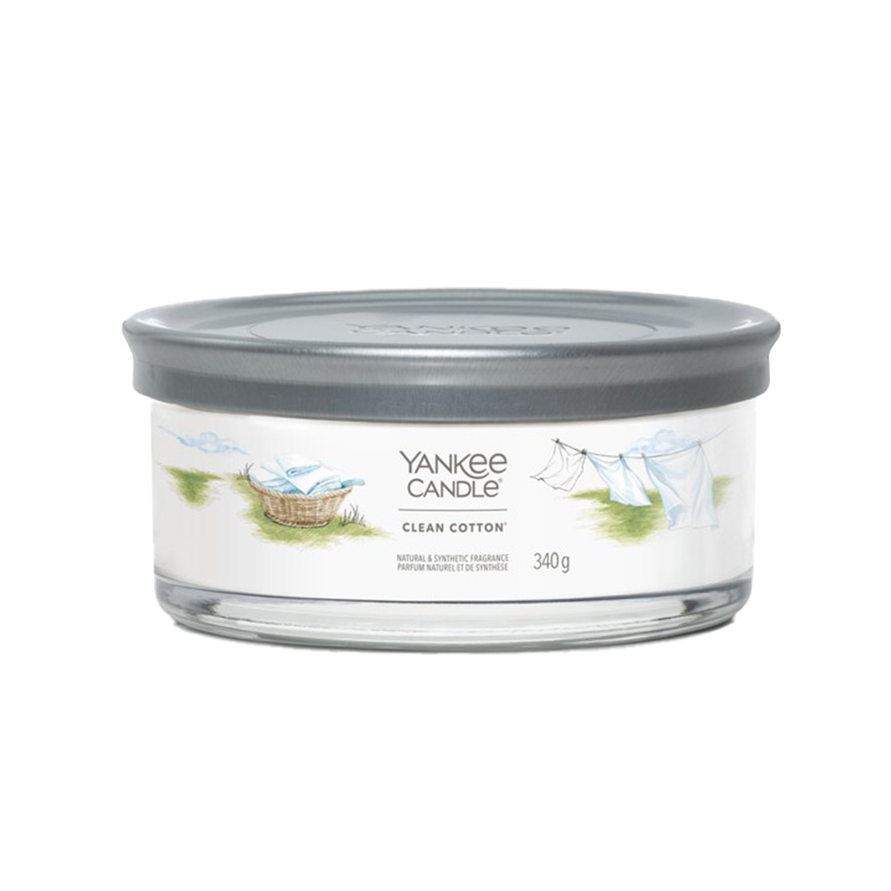 Yankee Candle Vonná svíčka Clean Cotton tumbler 5 knotů 340 g Yankee Candle