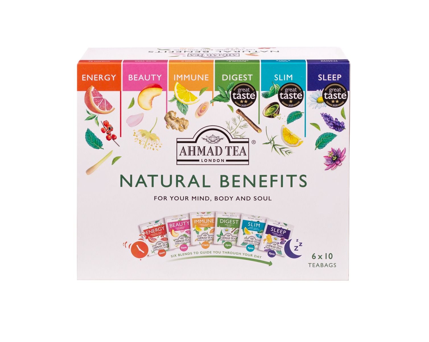 Ahmad Tea Natural Benefits Selection porcované čaje 60x2 g Ahmad Tea