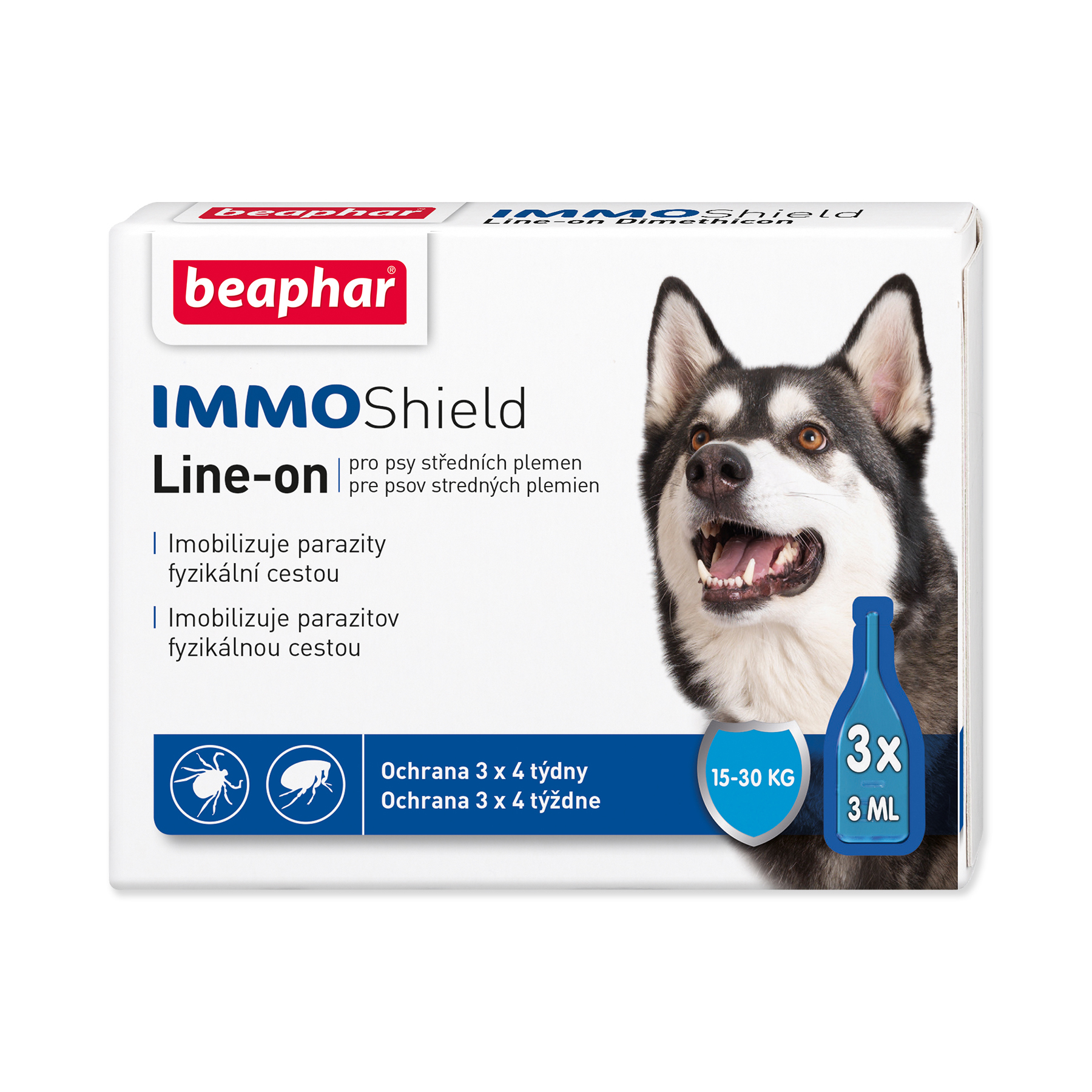 Beaphar Immo Shield pes M 3×3 ml Beaphar