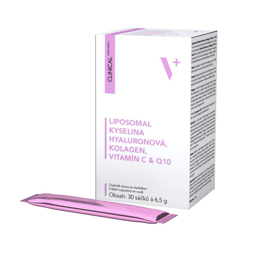 Clinical Liposomal Kyselina Hyaluronová + Kolagen + Vitamín C & Q10 sáčky 30x6