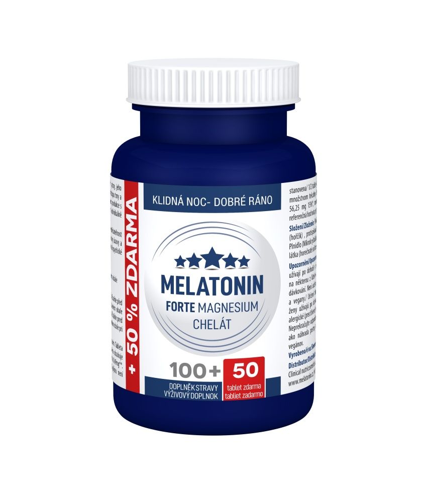 Clinical Melatonin Forte Magnesium chelát 100+50 tablet zdarma Clinical