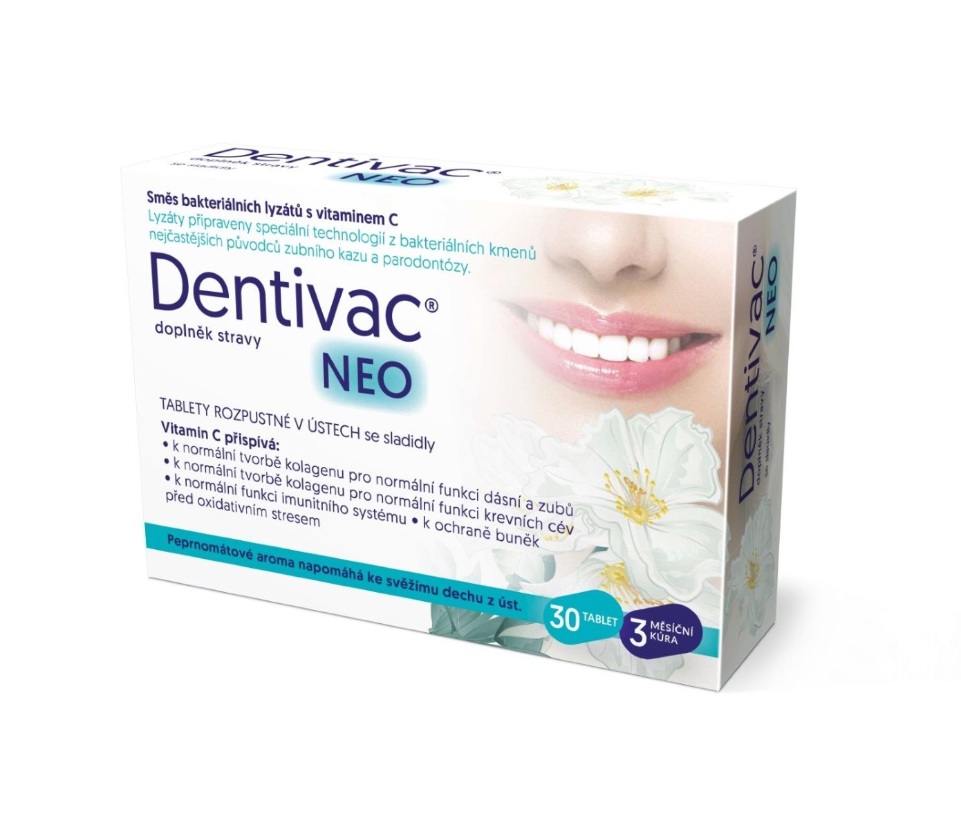 Dentivac Neo Tablety rozpustné v ústech se sladidly 30 tablet Dentivac Neo