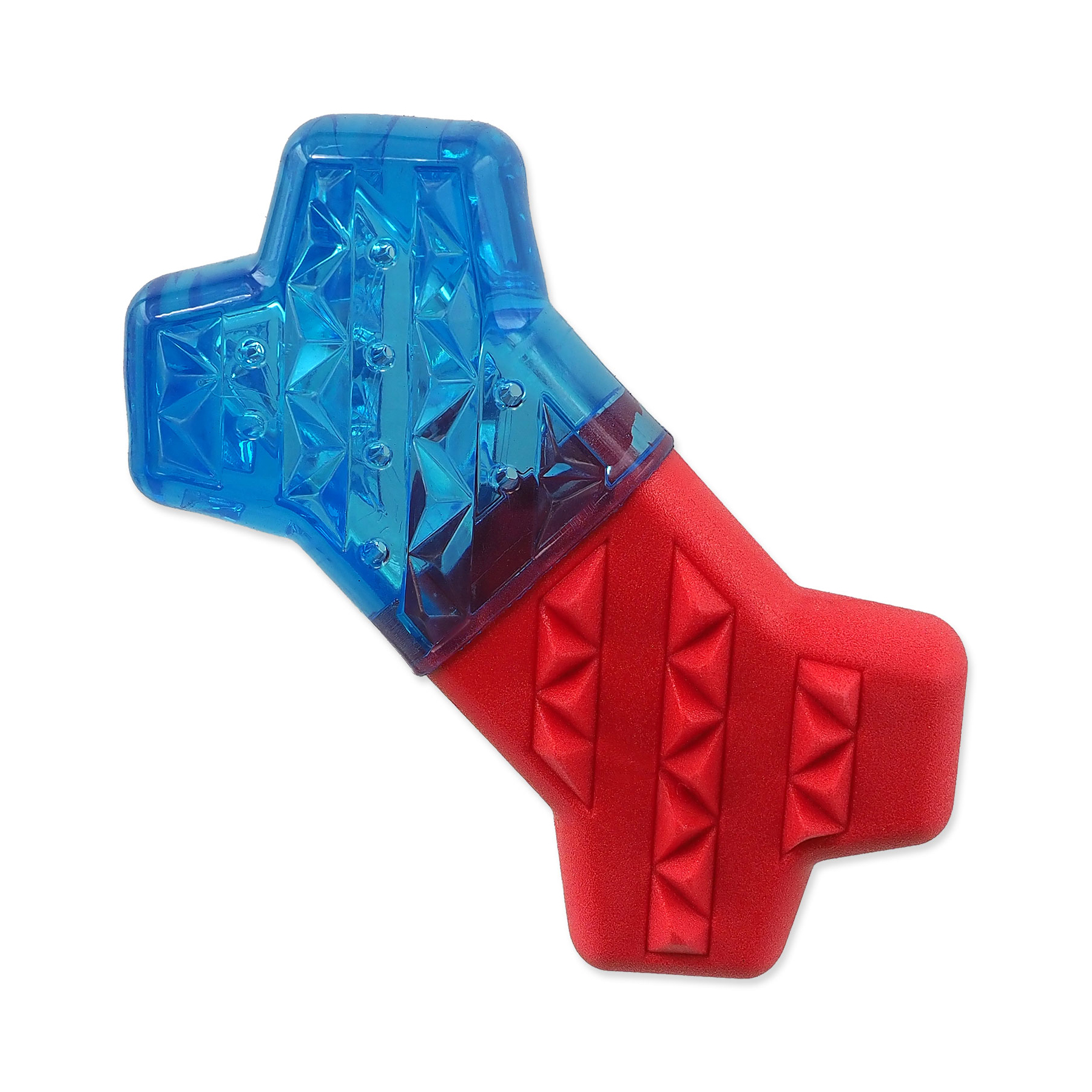 Dog Fantasy Chladicí hračka kost červeno-modrá Dog Fantasy