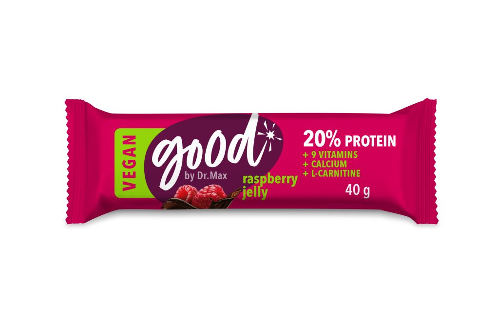 Dr. Max Protein Bar 20% Raspberry Vegan proteinová tyčinka 40 g Dr. Max