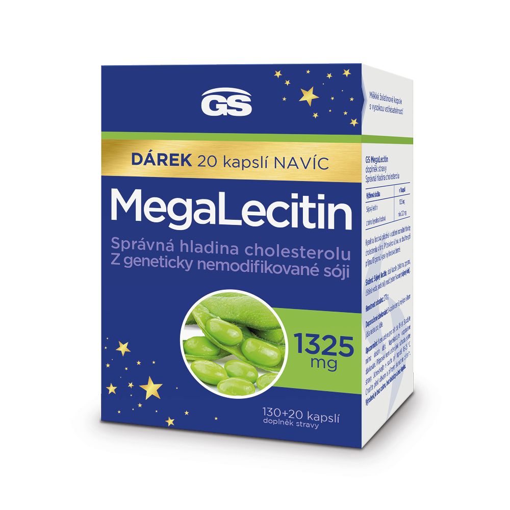 GS MegaLecitin 130+20 kapslí dárkové balení 2023 GS