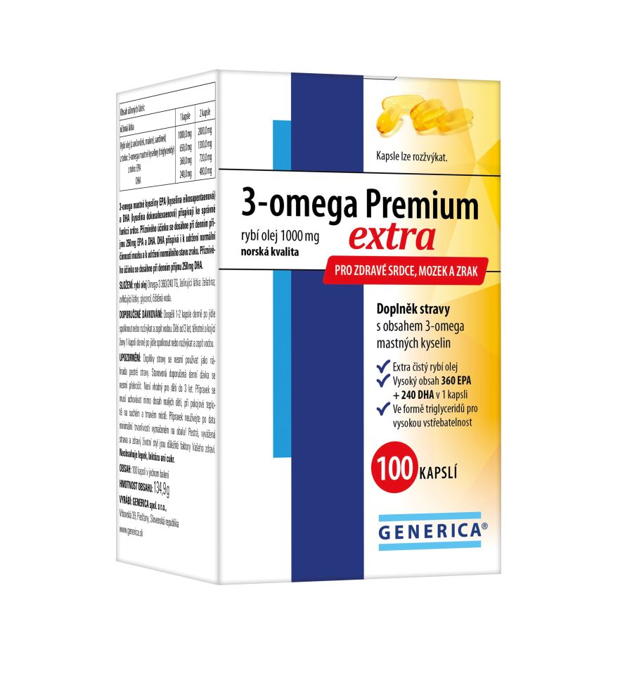 Generica 3-omega Premium extra 100 kapslí Generica